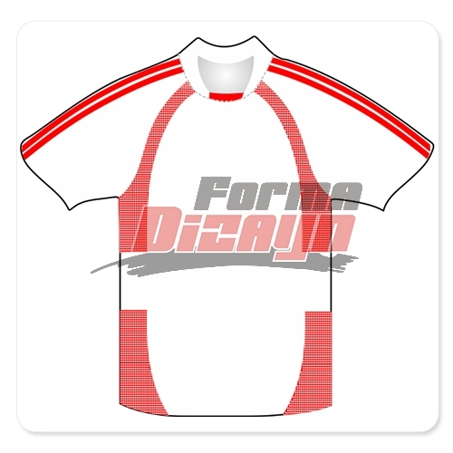 Со стока - Белая рубашка со-красный