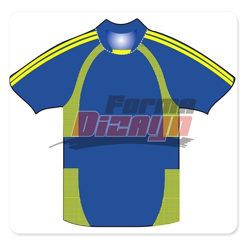 Acciones camisa azul y amarillo